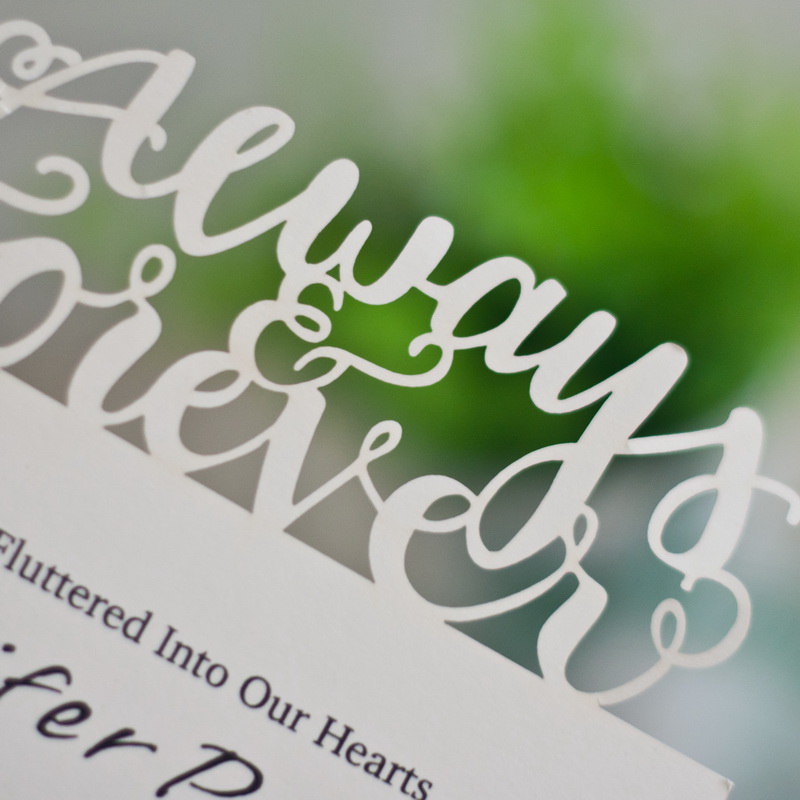 Convite de casamento recortado WFL0116